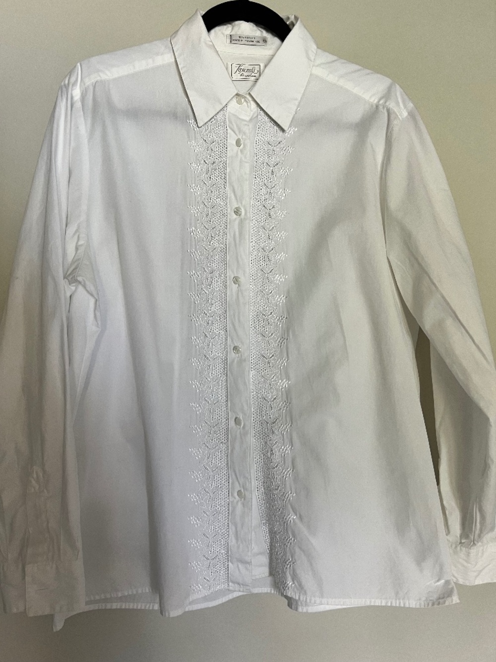 Vintage Foxcroft for Women white button-down blouse (size 12)